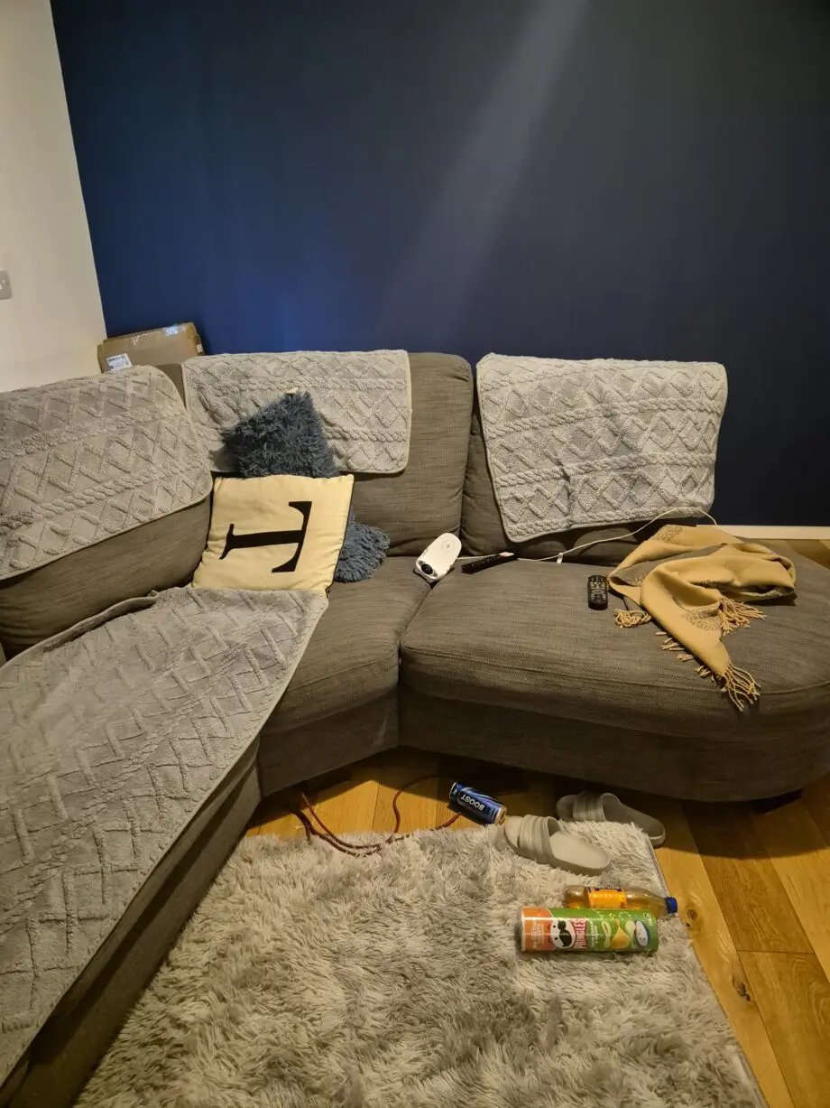 Grey corner sofa