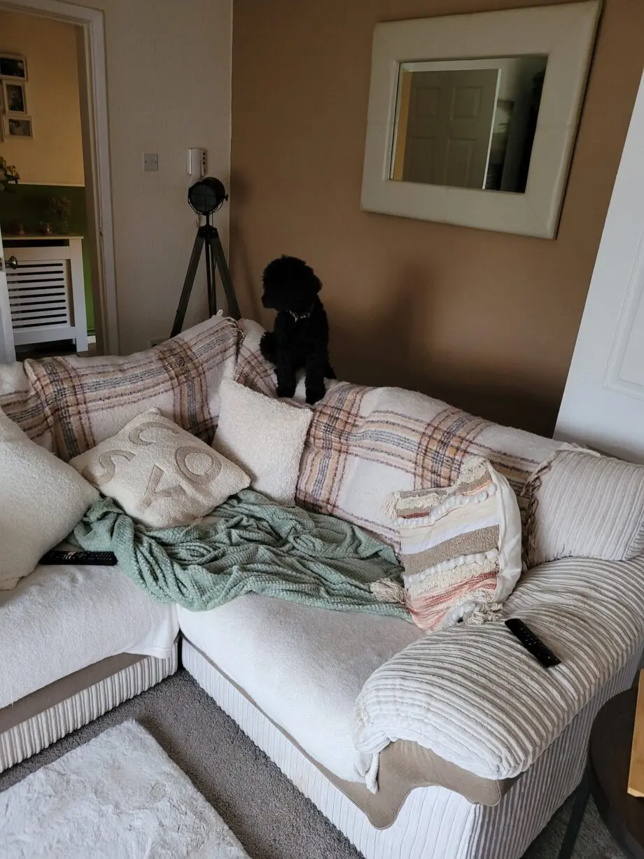 DFS cream corner Sofa