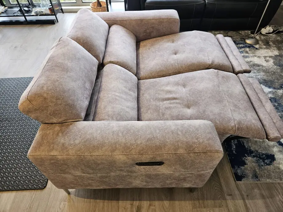 2 seater electric reclining sofa from furniture village in grey
