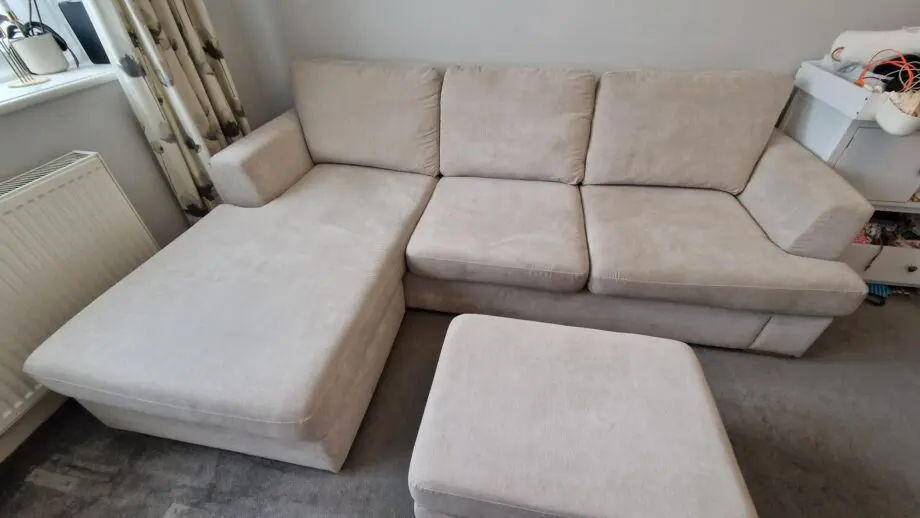 Freya 4 seater corner sofa with large storage Footstool