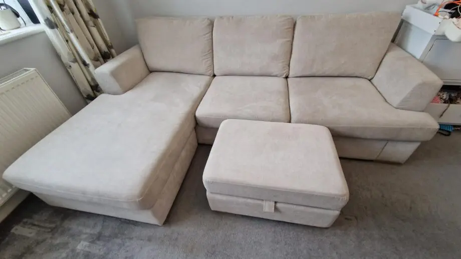 Freya 4 seater corner sofa with large storage Footstool