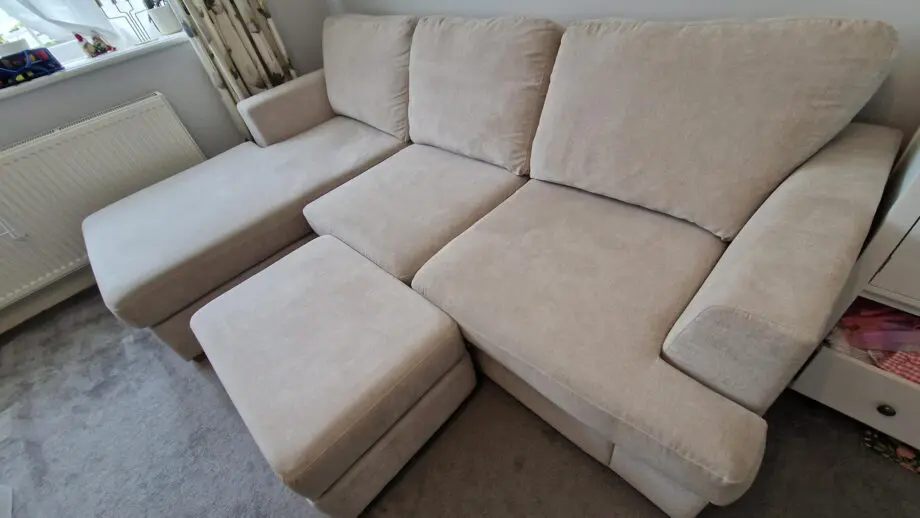 Freya 4 seater corner sofa with large storage Footstool