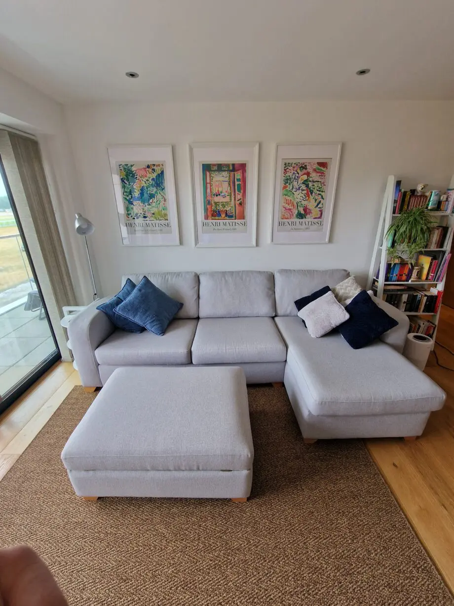 Layla Right Hand Facing Chaise End 3 Seater + LaylaStorage Footstool