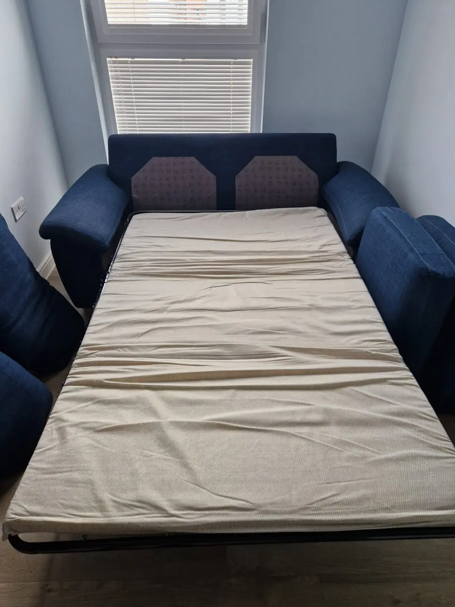 John Lewis & Partners Camden Medium 2 Seater Double Sofa Bed - Blue