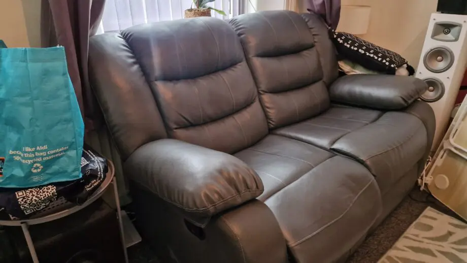 Grey recliner sofa