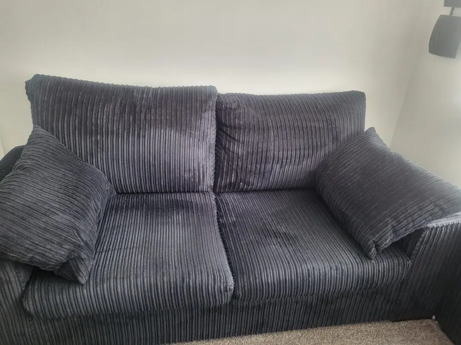 Jumbo cord black 2 x 2 sofas