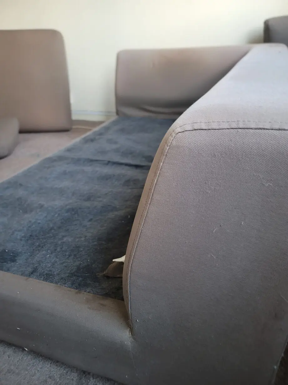 Masons du monde - Taupe colored modular sofa left armrest