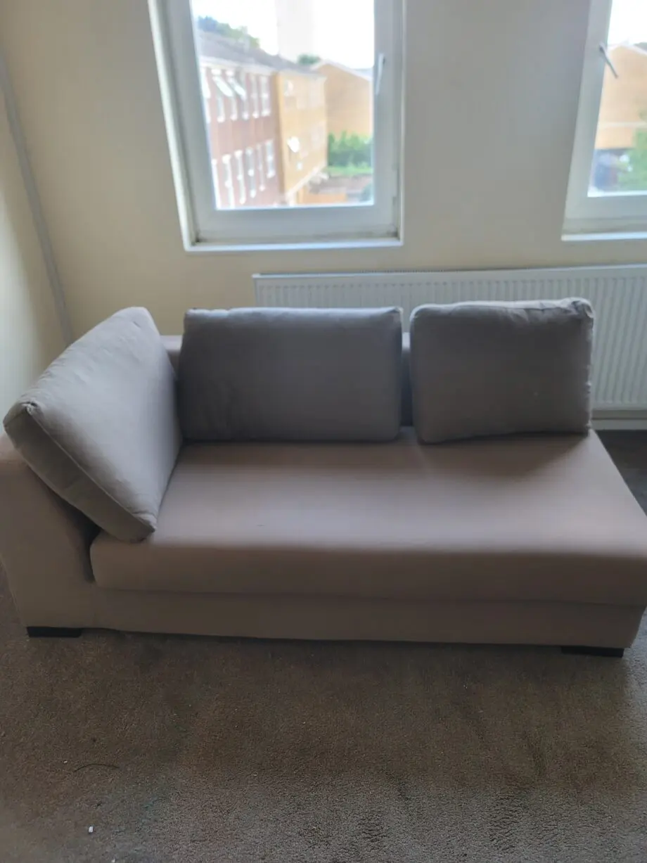 Masons du monde - Taupe colored modular sofa left armrest
