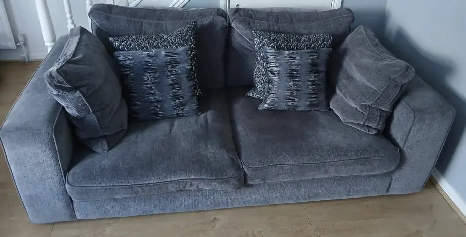 SOFA SET! x1 - 4 seater sofa and x1 - 3 seater sofa both charcoal colour