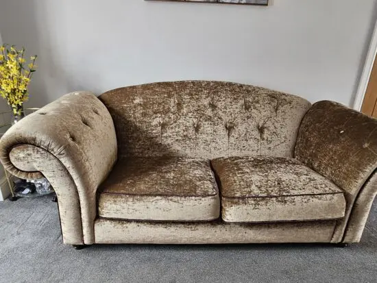Gold sofa chesterfield style