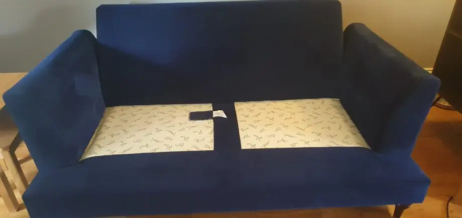 DFS Navy Velvet Joules settee from a smoke free home.