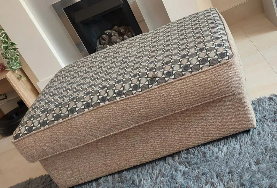 OFFERS WELCOME SCS Beige Sofa, Armchair & Footstool Set – Excellent Condition