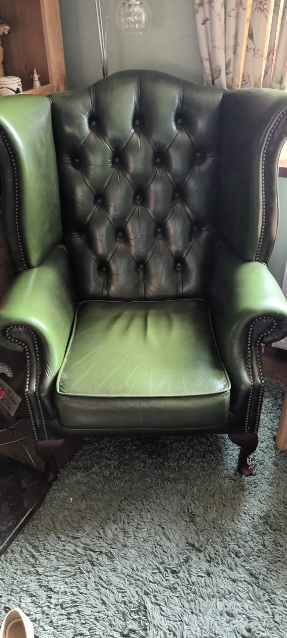 Coventry Antique Green Leather Suite