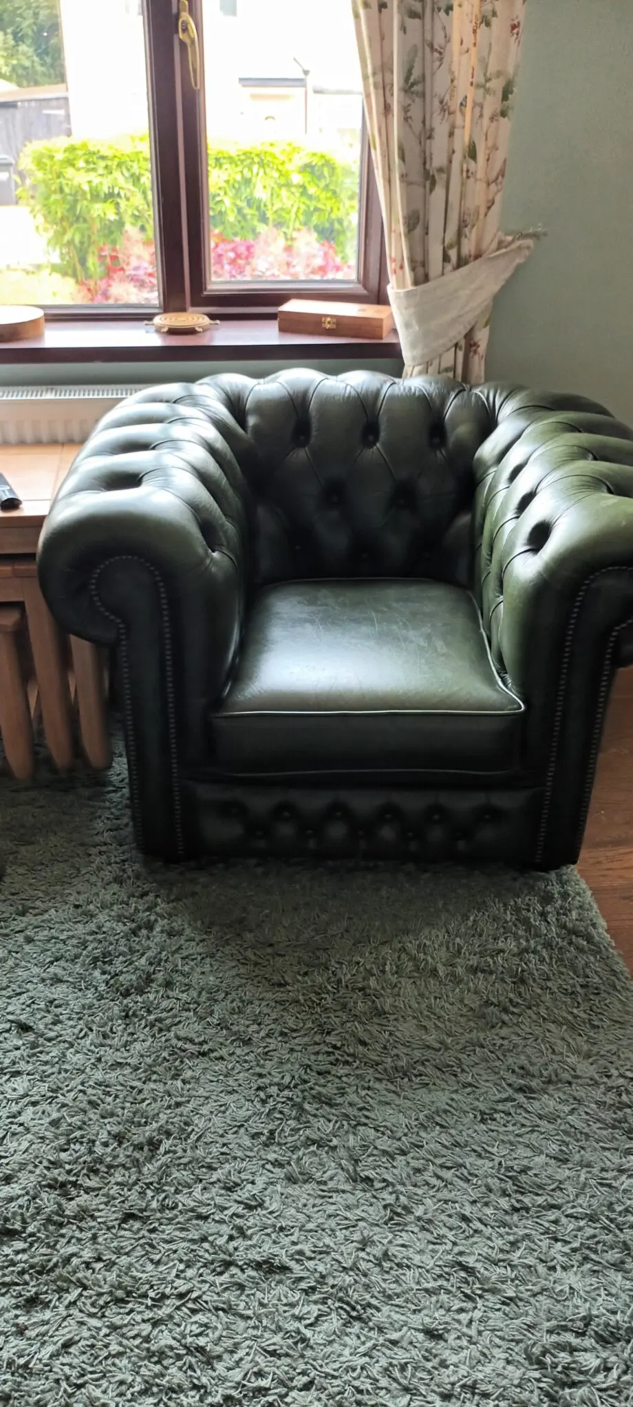 Coventry Antique Green Leather Suite