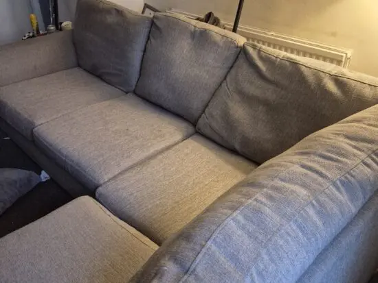 Light grey corner sofa