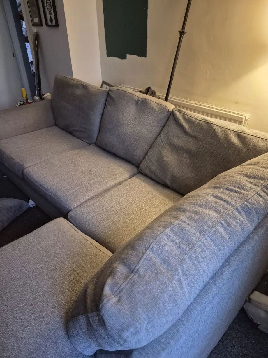 Light grey corner sofa
