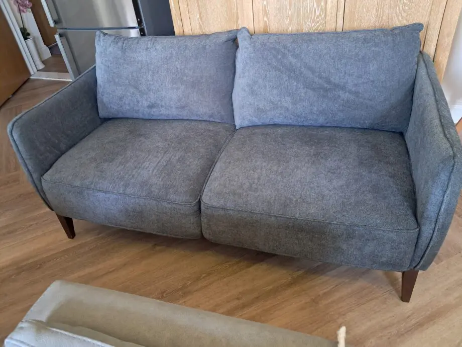 Grey fabric 2 seater sofa