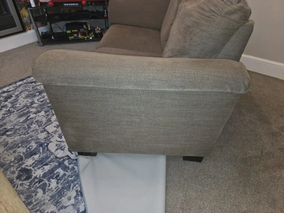 Brown 2 seater sofa. Unknown brand