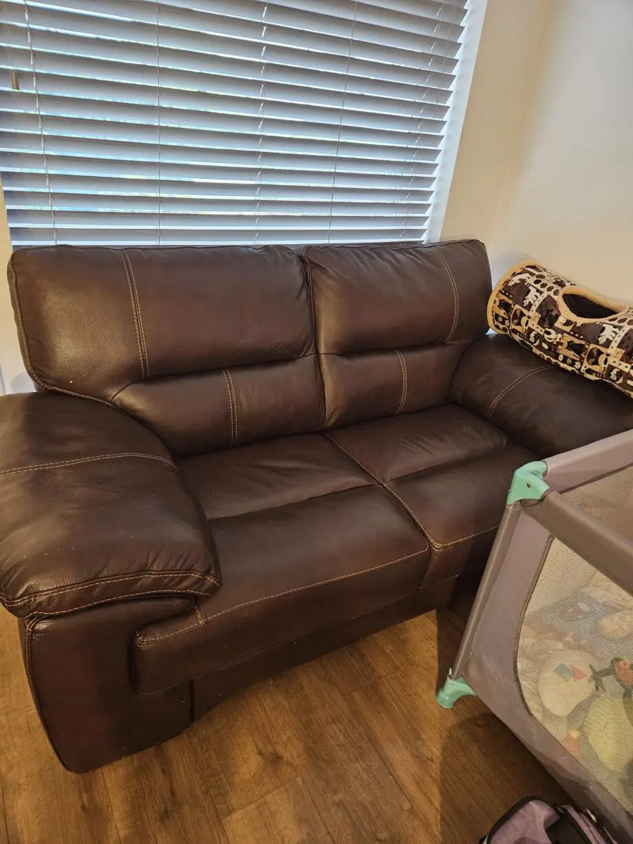 Oak furniture land 3 seater sofa 2 seater sofa and footstool