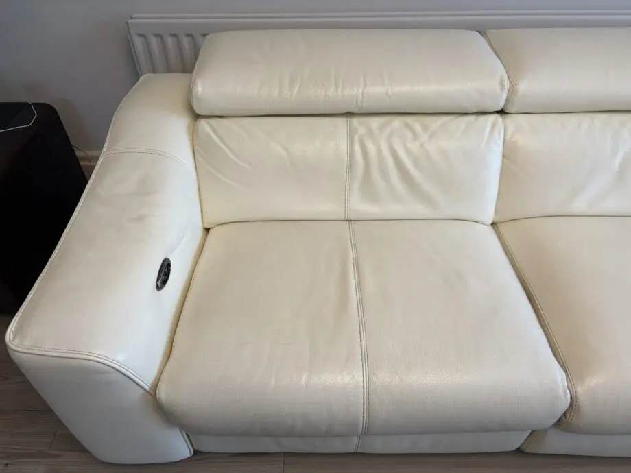 Furniture Village 4 seater electric incliner sofa - White