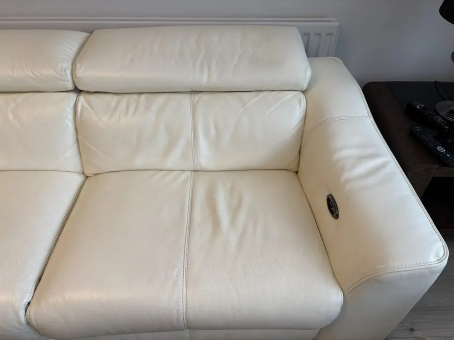 Furniture Village 4 seater electric incliner sofa - White