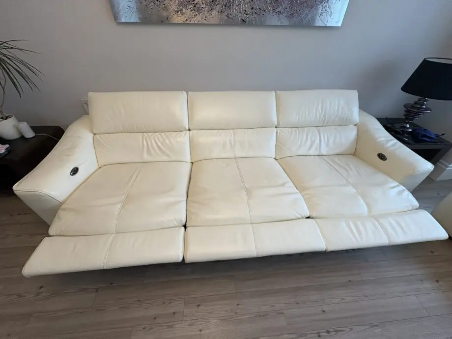 Furniture Village 4 seater electric incliner sofa - White