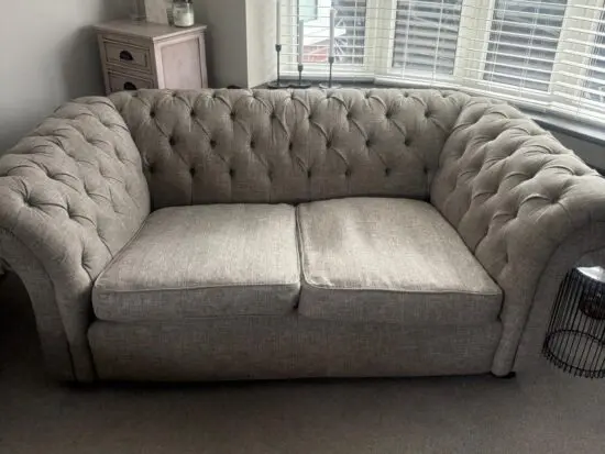 Furniture Village Langham Chesterfield Sofas x2