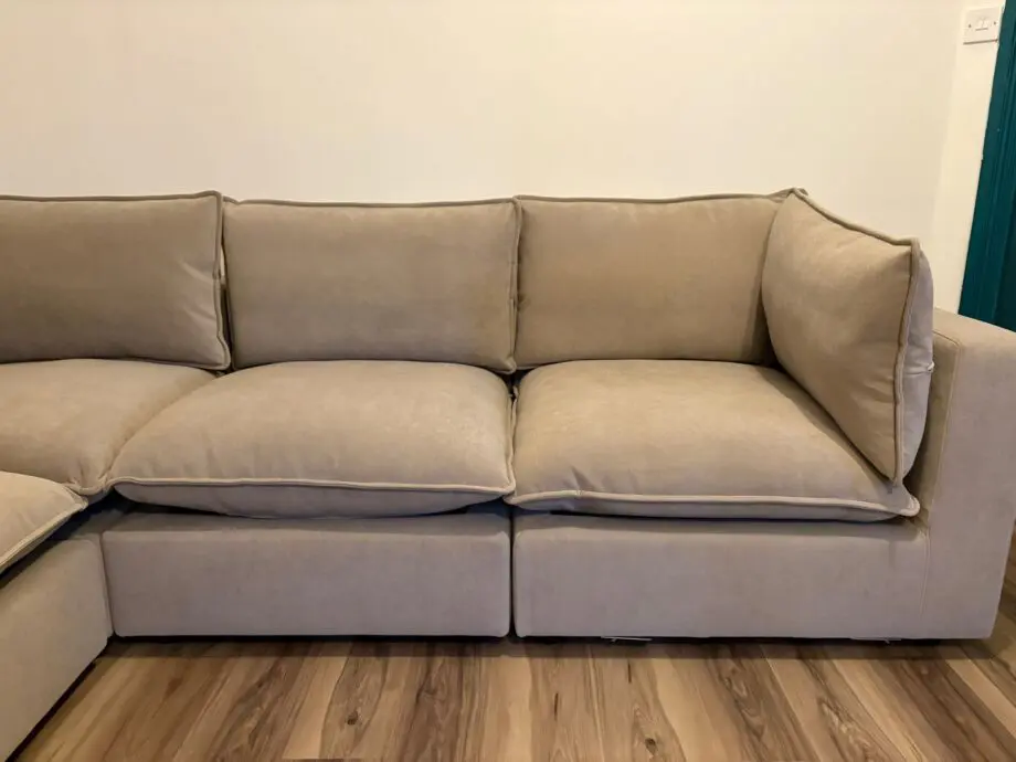 Dusk Boston cirner sofa 5 seater sand color