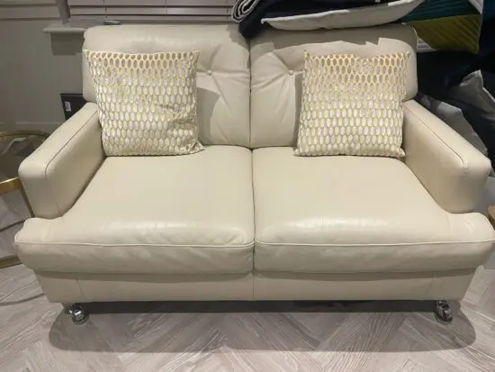 Cream leather sofa Natuzzi