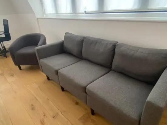 Grey 3 Seater Sofa