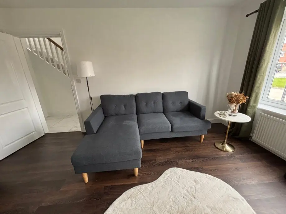 Habitat Navy Blue Corner Sofa