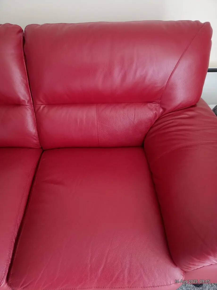 Red Leather two seater.