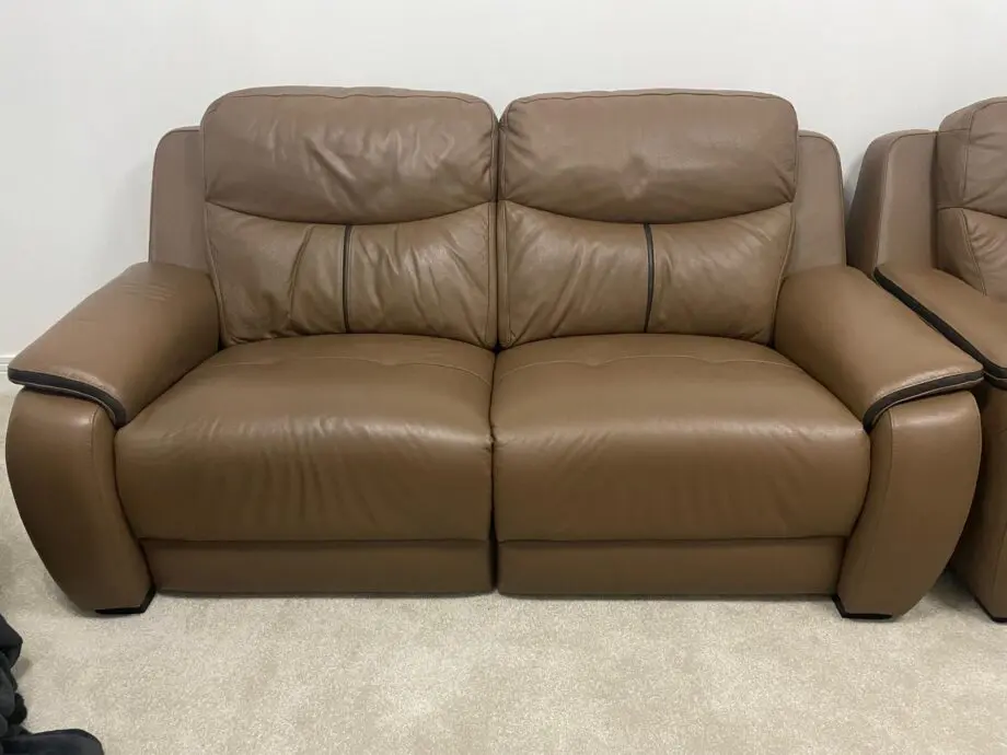 Anderson of Inverurie, Brown 2/3 Seater Electric Reclyning sofa