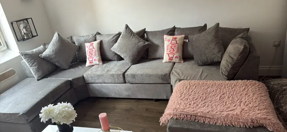 U shape gray large brand new sofa