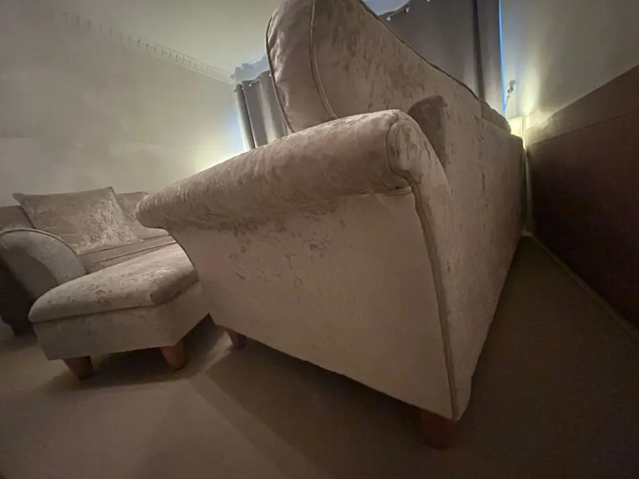 DFS Allure Medium Sofa x 2 with matching storage bench x 2 - Cream