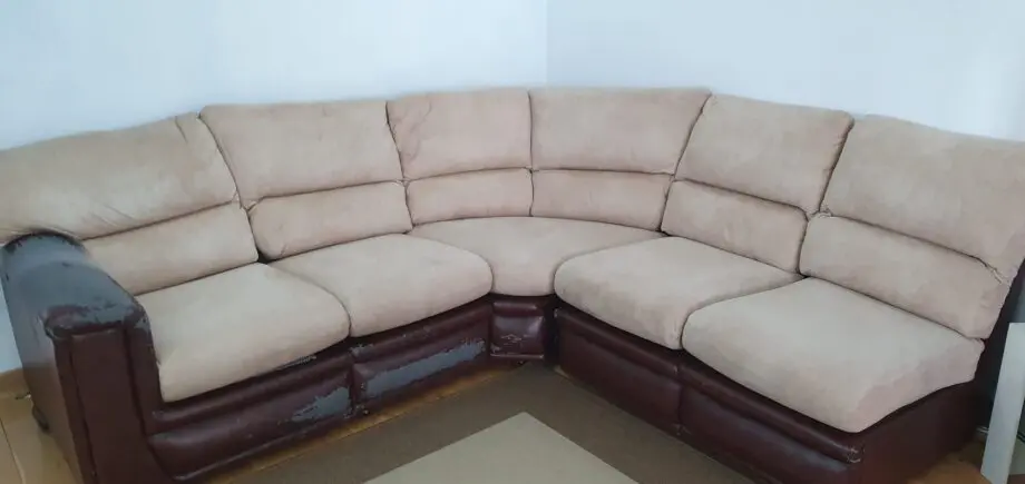 Brown/Cream 5-Seater Sofa