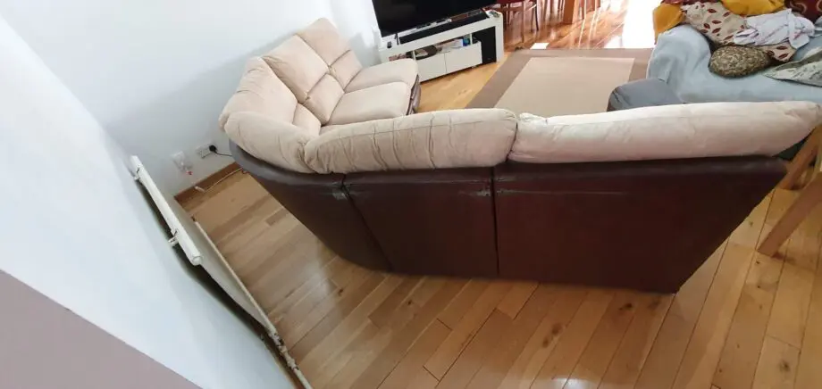 Brown/Cream 5-Seater Sofa