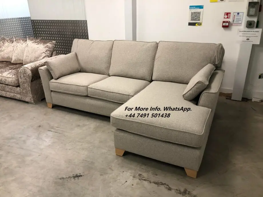 John Lewis Beige Sectional Corner Sofa For Sale