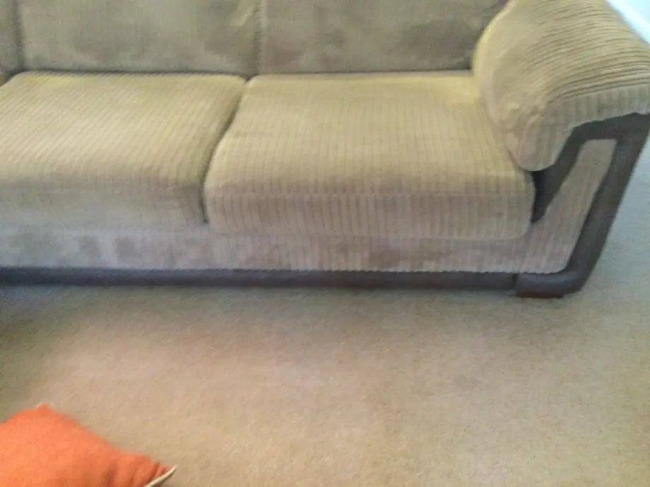 DFS corner suite in cord material beige and brown colour.