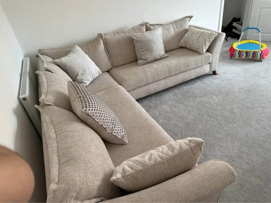 Sofology, brand new, cream & ivory Corner Sofa and Loveseat pair