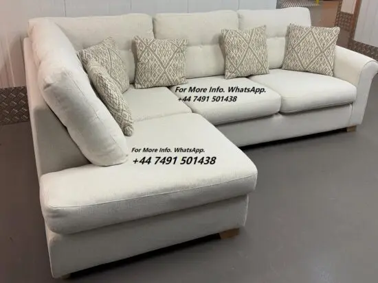 DFS Cream L Shape Corner Sofa Condition New