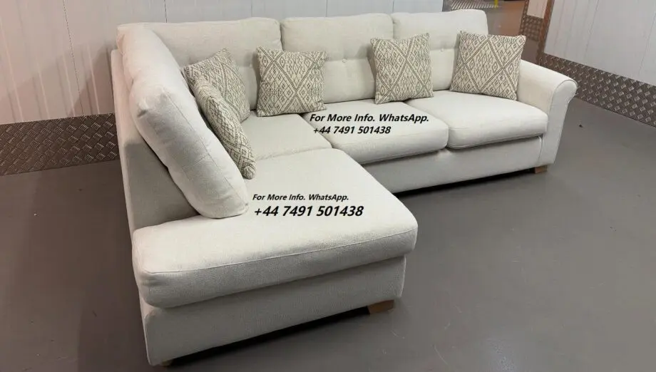 DFS Cream L Shape Corner Sofa Condition New