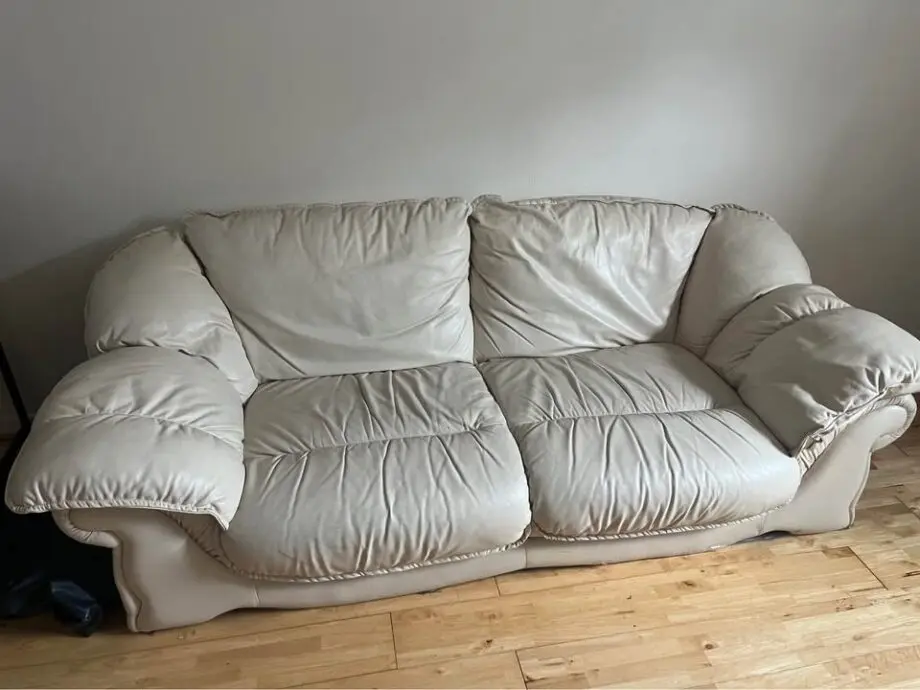 Cream Three Seater Sofa