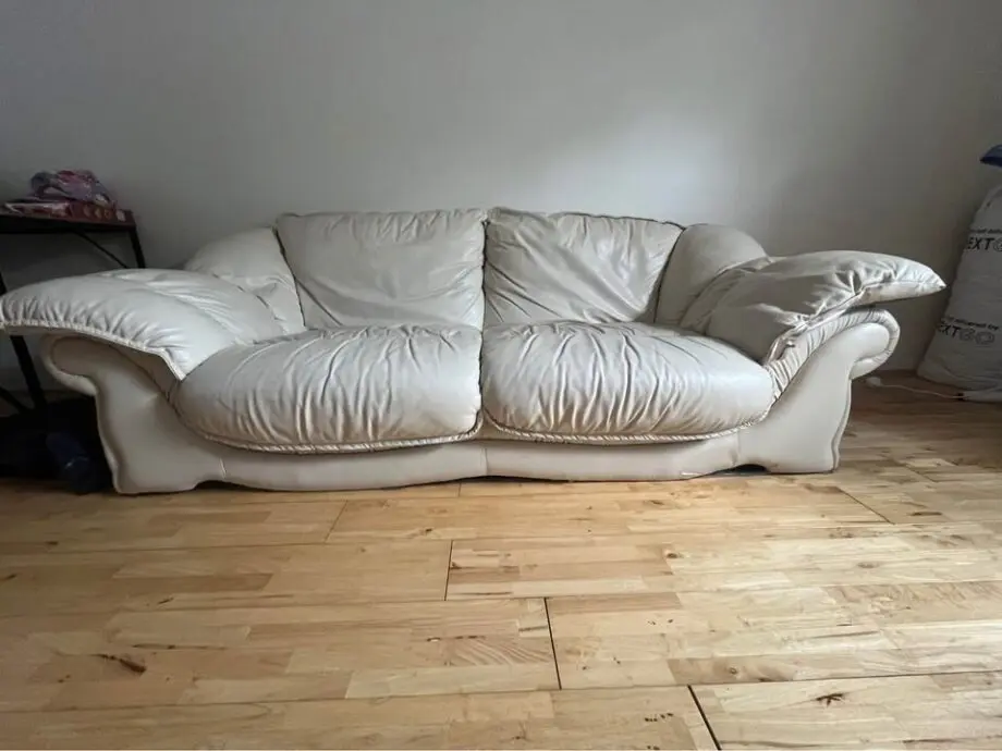 Cream Three Seater Sofa