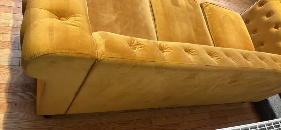 Pelham Wide Velvet Fabric 3 Seat Chesterfield Sofa