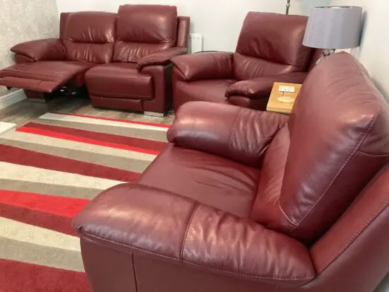 DFS New Falcon 3 piece leather suite
