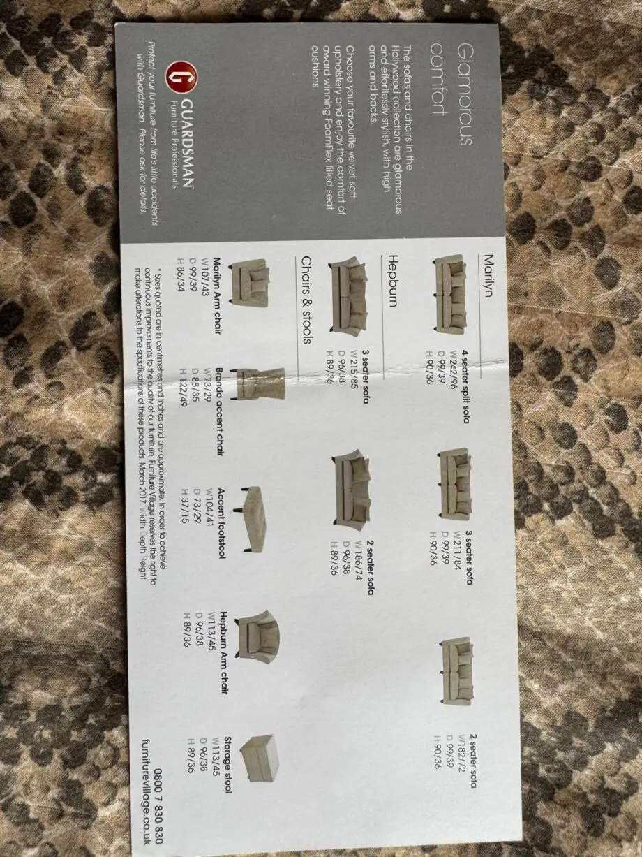 2 and 3 seater set from Furniture Village