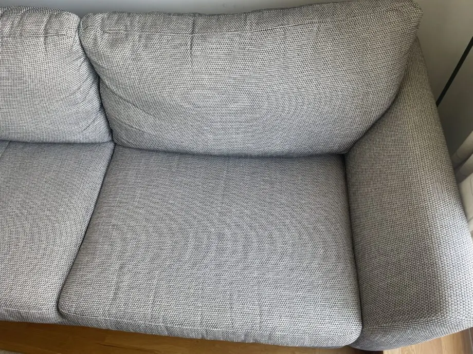 DFS Silver/Black Combination 3 Seater Sofa