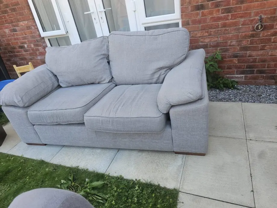 Grey colored fabric 2-seater