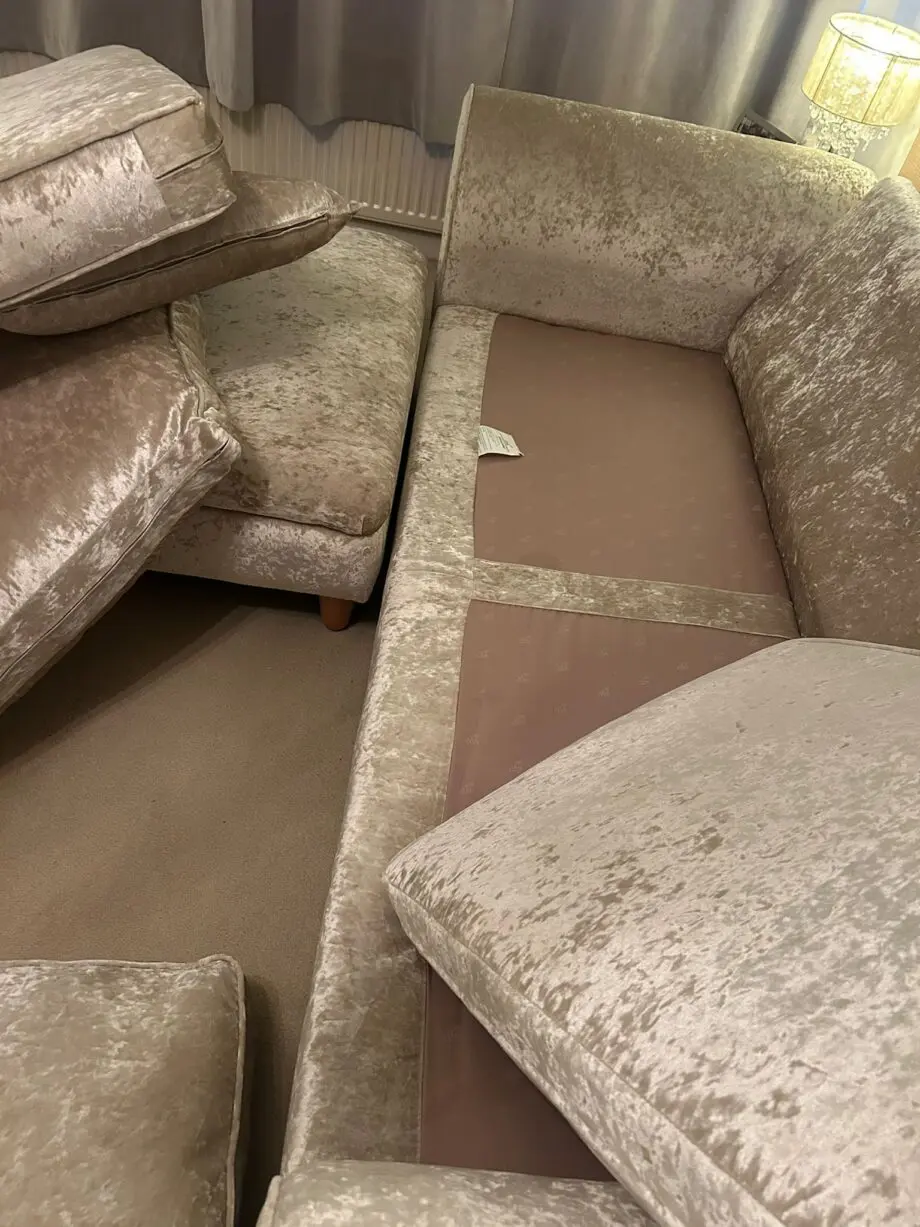 DFS Allure Medium Sofa x 2 with matching storage bench x 2 - Cream